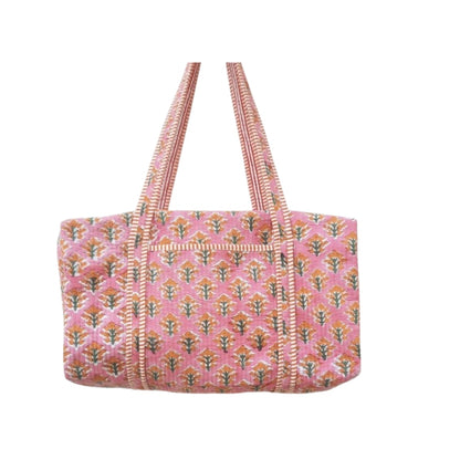 Block printed Duffle Bag
