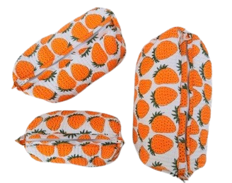 Hand Block Printed Quilted Cotton Toiletry Bag Set of 3 – Pineapple Grove | Eco-Friendly Travel Organizer