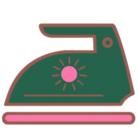 Iron on the reverse side using low heat